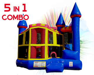 5 in 1 combo inflatable slide