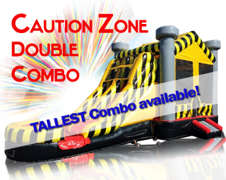 Caution Zone Double inflatable slide