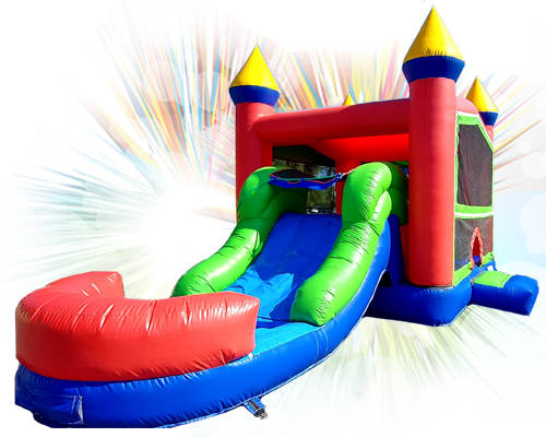 Color Combo 2 inflatable slide and castle