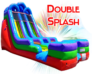 Double Splash racing bouncy slide
