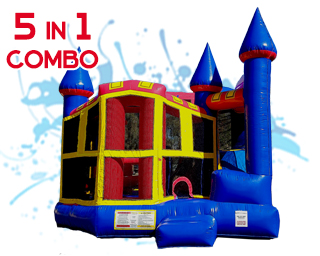 5 in 1 combo inflatable waterslide