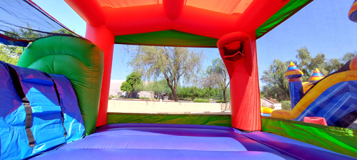 Color Combo 2 inflatable slide and castle