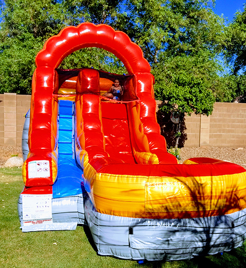 Double Inflatable Waterslide Yellow