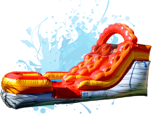 Double Inflatable Waterslide Yellow