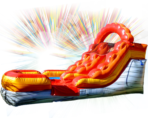 Double Inflatable Waterslide Yellow