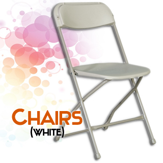 black folding chairs