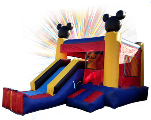 Mickey Mouse mini combo bounce house slide